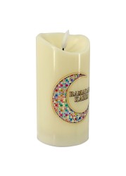 Ramadan Kareem Decorated LED Candle 7.5x15cm