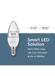 Electrolux E14 LED Candle Lamp 5.4W Warm White