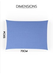 Parry Life Set Of 2pcs Pillow Case/Cover/Protector, All-Weather, 144TC Microfiber Poly-Cotton, Soft, High-Quality Stitching, 50 x 70 Centimeters, Made in UAE