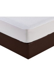 Krude 100 GSM Cotton Water Proof Terry Mattress Protector Cotton, White 200X200cm