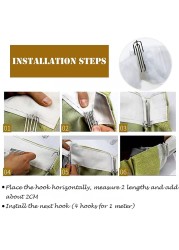 30PC Stainless Steel Curtain Pleat HooksDrapery Hook and Pin for Pleated Drapes 4 Prongs Pinch Pleat Hook ClipsTraverse Pleater 4 End Curtain Hangers for Window Door Bathroom Curtain