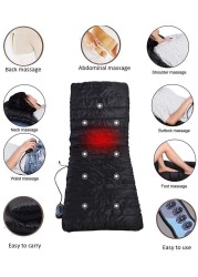 Bed Mattress Body Head, Neck, leg Massager with 9 Motor Vibrator &amp; 9 Soothing Heat,Heated Shiatsu Massager, Relieves Stress or Tension