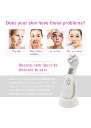 Tikiop Rf Radio Frequency Facial Machine, Skin Care Radio Frequency LED Light Therapy Anti Aging Facial Skin Tightening Facial Care System