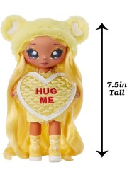 Na! Na! Na! Surprise MGA Entertainment Maria Buttercup-Yellow Teddy Bear-Inspired 7.5&quot; Fashion Doll with Blonde Hair, Heart-Shaped Dress and Brush
