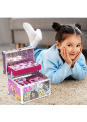 Barbie Movie Kids Makeup Kit for Girls Real Washable Toy Makeup Set Barbie Gift Play Makeup and Pretend Play Toys Ages 3 4 5 6 7 8 9 10 11 12