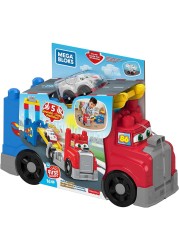 Mega Bloks First Builders Build &amp; Race Rig With Big Building Blocks, Building Toys For Toddlers (16 Pieces) Fvj01