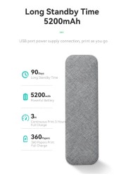 طابعة ورق PeriPage A4 المحمولة، طابعة حرارية صغيرة مقاس 210 مم، اتصال USB وBluetooth، تطبع ملفات PDF وصفحات الويب والمستندات والصور والعقود