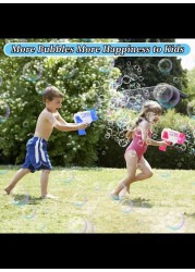Radiotronics Blue Bubble Machine for Kids, Outdoor Indoor Basket Stuffers Automatic Toys Birthday Gifts for 3+ Years Old Toddlers Girls Boys Wedding Party Include Bubble Solution