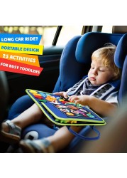 Sybil&#39;s Busy Books for Kids Montessori Preschool Activity Books for Toddlers and Kids 3-5 Years Children Educational Toys With Zipper Basic Skills Development Busy Board (Little Explorers Blue)