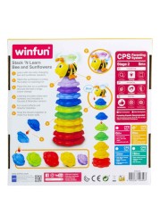 Winfun Stack &#39;N Learn Bee And Sunflowers Stacking Toy 000650 Multicolour