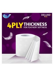 Fine Deluxe Plus Toilet Paper Roll 4 Ply 140 Sheets 9 Rolls