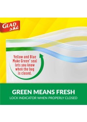 Glad Sandwich Zipper Bags, 100 Bags, 14.4x16.5cm