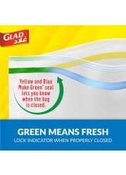 Glad Freezer Zipper Bags, 25 Bags, 16.8x18cm