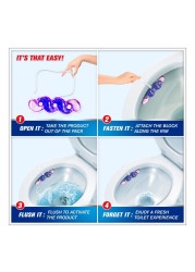 Harpic Active Purple Power Toilet Rim Block Lavender Meadows 35g