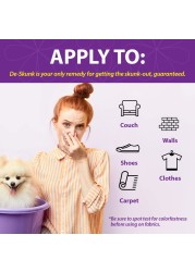 DeSkunk Odor Destroying Shampoo for Dogs 32 oz Formulated with Powerful DeGreasers Skunk Odor Remover for Pets Carpet Furniture and More Removes Skunk Smell Fast Clear FG00065