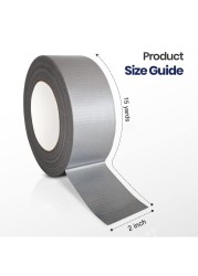 24 Rolls Duct Tape, 2 inches x 15 yards Strong Adhesive Silver Tape for Packing, Kitchen Home, Office, Indoor &amp; Outdoor Use
