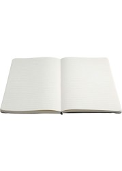 Collins Debden Clementine Grey A5 Slim Ruled Notebook - Flexible Notebook Journal with Soft Touch Leathergrain Cover, 210x126mm
