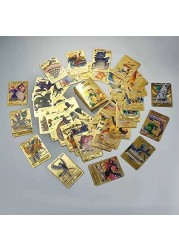 55 PCS TCG Deck Box Gold Foil Card Assorted Pokemon Cards