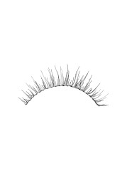 KISS Ever EZ Lashes Double Pack No 03 Reusable Natural Eyelash Starter Kit Includes EasyAngle Applicator and 2 Pairs Human Hair False Eyelashes Black