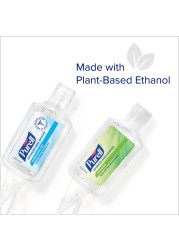 PurellAdvanced Hand Sanitizer Variety Pack Naturals and Refreshing Gel 1 Fl Oz Travel Size FlipCap Bottle with Jelly Wrap Carrier Pack of 8 390009ECSC