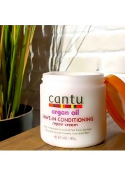 Cantu Argan Oil Leave-In Conditioning Repair Cream White 453g