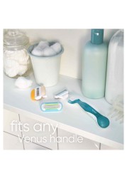 Gillette Venus WoMen&#39;s Razor Blade Refills Blue 4 PCS