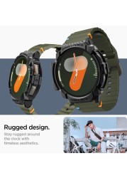 Spigen Rugged Armor designed for Samsung Galaxy Watch 7 44mm case cover (2024) - Matte Black