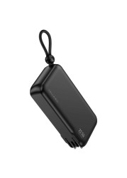 Cellairis Trek Power Bank With Built-in Charging Cable And Adapter Black 10000mAh