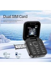 Hope 2.4&quot; Foldable Mobile Phone &ndash; Auto FM Radio, Call Record, Speed Dial, Magic Voice, Dual SIM GSM Unlocked Cellphone &ndash; Compact Backup Phone