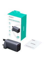 Aukey Omnia II Mix UFCS 3-Port GaN Wall Charger Adapter Grey 67W