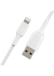 Belkin Boost Charge Braided Lightning To USB-A Cable 1m White