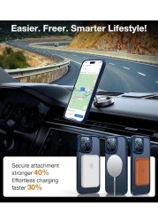 TORRAS Magnetic Shockproof For iPhone 15 Pro Case, [Military-Grade Drop Tested] [Compatible With MagSafe] Translucent Slim Protective Anti-Scratch Anti-Fingerprint Guardian Mag 2023, Blue Titanium