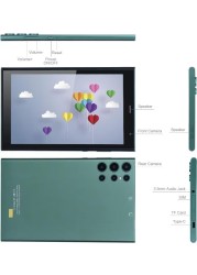 CM822 6GB+256GB PURPLE WiFi 5G 8 Inch Tablet, Comptible With Android 12.0 Dual Cameras Long Battery Life Tablet For Adults Teenagers