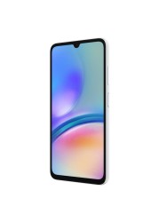 سامسونغ A05S هاتف ثنائي الشريحة، RAM سعة 6 غيغابايت، 128 غيغابايت، يدعم 4G LTE - فضي