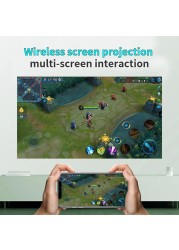 Umiio Q1 Portable Video Projector 2.4/5G WiFi Bluetooth Quadrangle Trapezoid 0.8-5M Projection Distance 1920 * 1080 Resolution Android Projector For Move Music TV Game Casting with Tripod - White