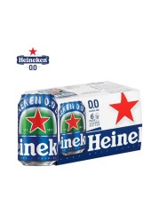 Heineken 0.0 Non Alcoholic Beer Can 330ml Pack of 6