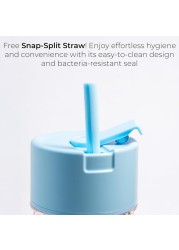 FITTO Portable Blender, Mini Juicer for Smoothies & Shakes, Leakproof Design, Rechargeable with 10-Blade System, 340ml Portable Smoothie Blender, Perfect for Travel, Gym, Home Use