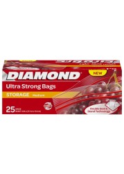 Diamond Storage Zipper Bags Medium Clear 25 Bags