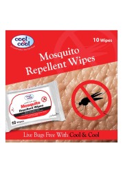 Cool &amp; Cool Mosquito Repellent Wipes 10 Wipes Pack of 2