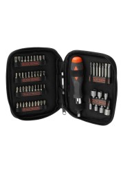Black+Decker Magnetic Screwdriver With Ratchet Multicolour Set of 56 A7104