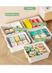 Cozy Nest 3-Layer Children&#39;s Toy Plastic Rolling Drawer Clothes Storage Box Organizer With Wheels For Office Kitchen Container Bathroom Living or Playroom Study