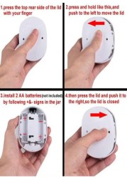 Motion Activated Toilet Night Light, Auto Motion Sensor Toilet Seat Night Light Bathroom Nightlight with Red and Green Light