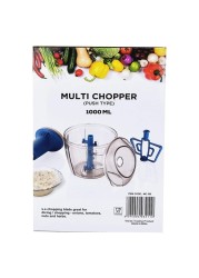 Elegante Slicer Push Type Square Shaped Multi Chopper 1000ml