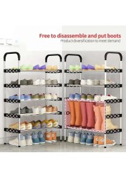 8-Layer Simple Metal Shoe Rack &ndash; 5 Pipes Per Layer, Shoe Storage Organizer for Entryway, Living Room, Hallway &ndash; Durable &amp; Space-Saving Design