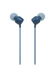 JBL Tune 110 Headphones Wired In-Ear Deep And Powerful Pure Bass Sound Blue