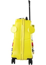 Children&#39;s Ride-On Suitcase,Travel Rolling Kid&#39;s Luggage, Children Trolley Hard Shell Carry on Luggage,Travel Suitcase with Safety Belt &amp; Telescoping Handle,Children&#39;s Day Gift (20 Inch) - Yellow