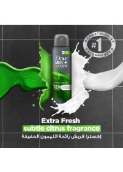 Dove Men+Care Antiperspirant Deodorant Body Spray Extra Fresh Citrus Scent 150ml
