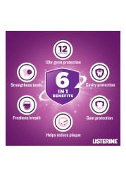 Listerine Total Care Teeth Protect 6 Benefit Fluoride Milder Taste Mouthwash 250ml