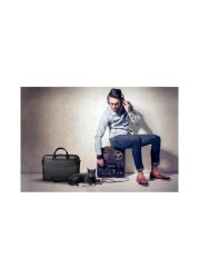 Port Designs Zurich Leather 14-15 Inches Laptop Bag Black