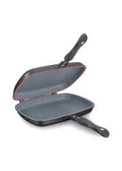 Winsor Cast Aluminium Non-Stick Double Fry Pan WR6021 Black 32cm